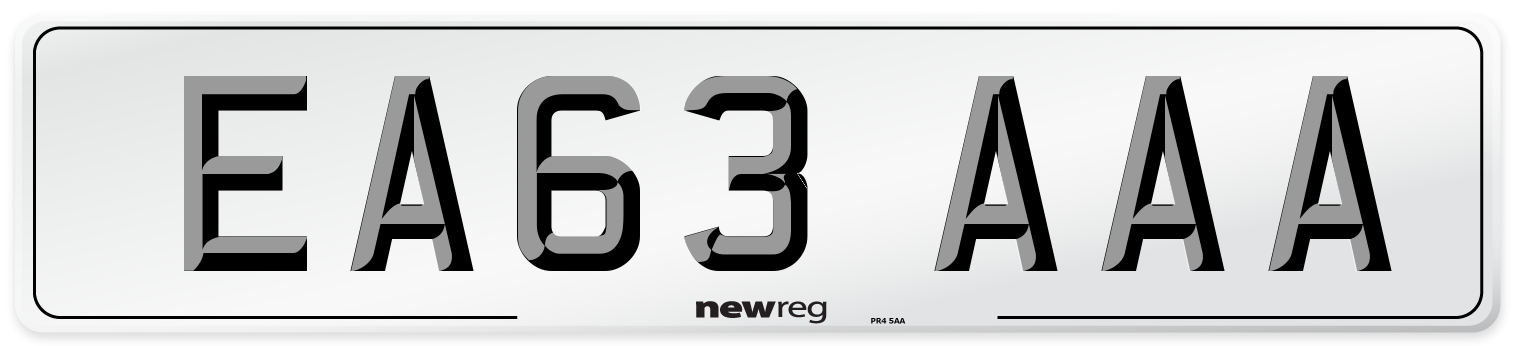 EA63 AAA Number Plate from New Reg